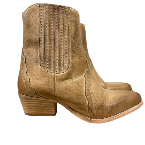 Free People New Frontier Western Chelsea Boho Ankle Boot 38 8 - Picture 2 of 10